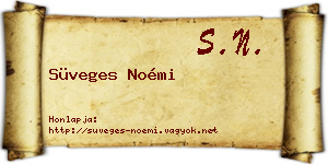 Süveges Noémi névjegykártya